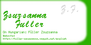 zsuzsanna fuller business card