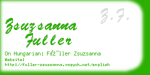zsuzsanna fuller business card